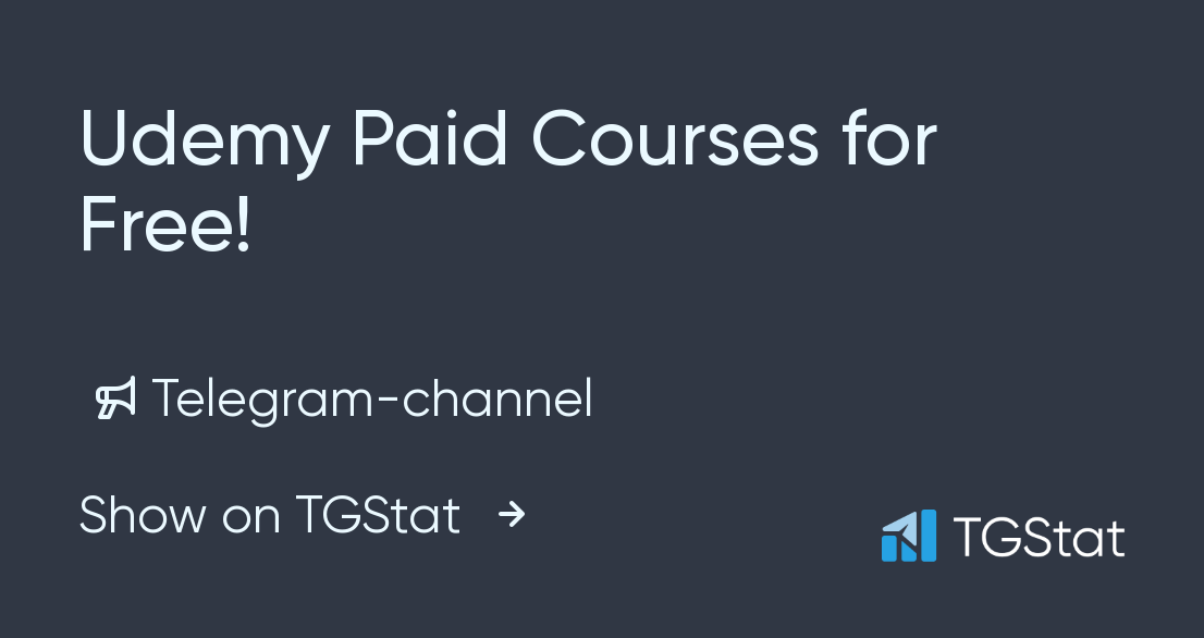 Telegram channel "Udemy Paid Courses for Free!" — DiscUdemy — TGStat