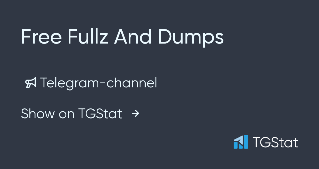 Telegram channel "Free Fullz And Dumps" — freedumpsfullz — TGStat