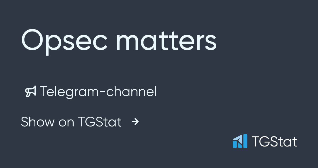 OPSEC - SEGURANÇA PARA LEIGOS. — @opsec1 Telegram-kanali — TGStat