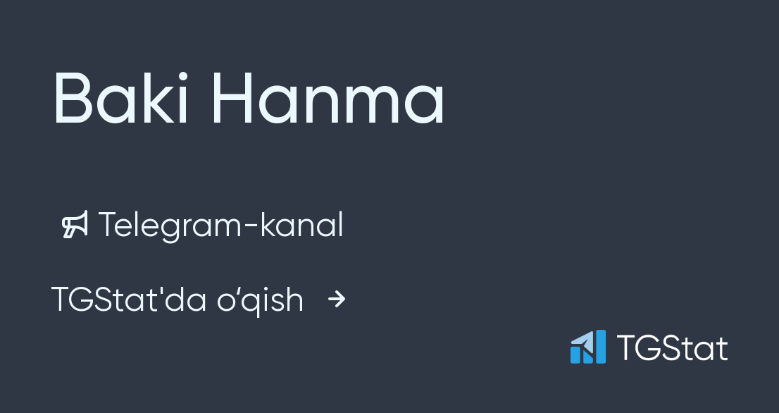 Telegram channel Baki Hanma — @baki_hanma_ETY — TGStat